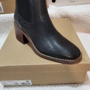 Sanctuary Black Leather Ankle Booties